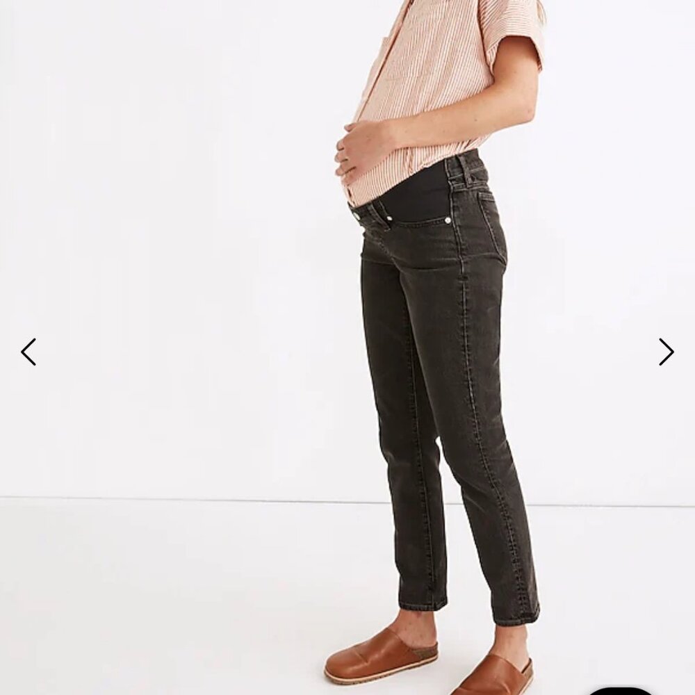 Madewell Maternity Side Panel Perfect Vintage Jeans in Lunar Wash Size 25